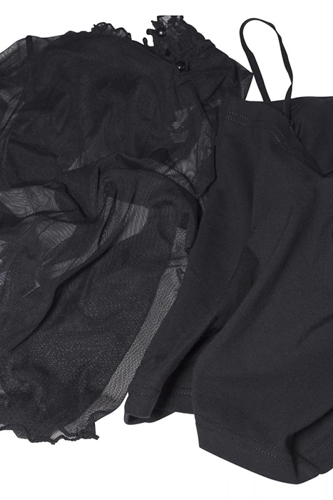 LADIES DOUBLE LAYER MESH L/S BLACK 8