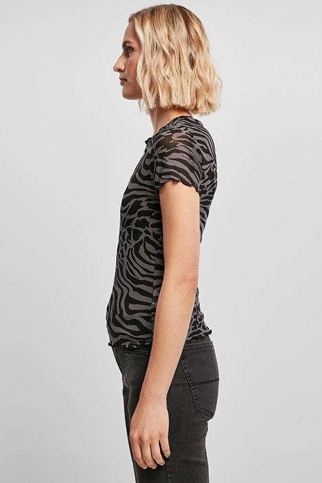 LADIES MESH TEE ASPHALT/BLACK 6