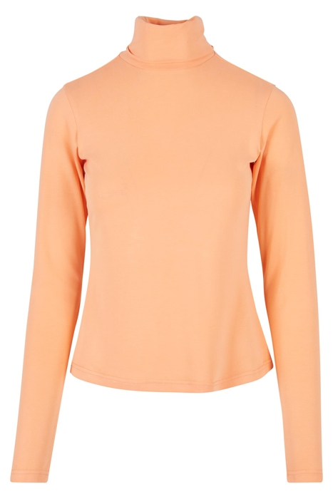 LADIES MODAL TURTLENECK LONGSLEEVE PAPAYA 1