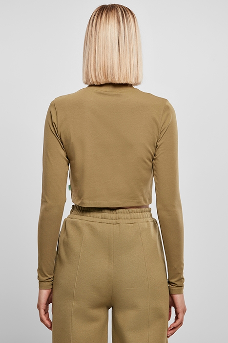 LADIES ORGANIC CROPPED TURTELNECK LONGSLEEVE TINIOLIVE 2