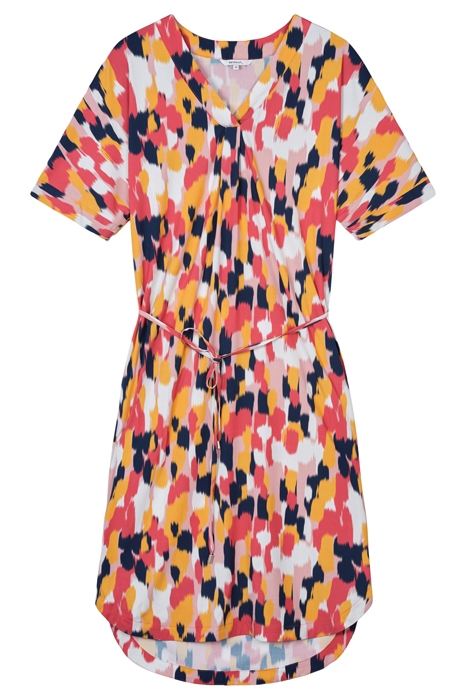 JURK MET FAIDED PAINT PRINT EN CEINTUUR BAKED APPLE 1