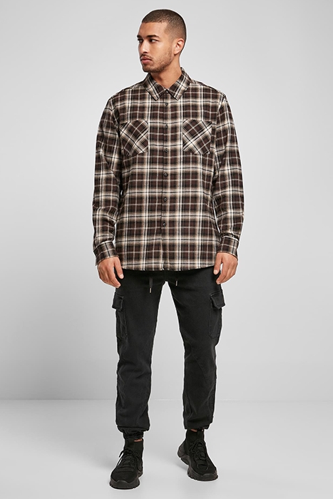 CHECKED ROOTS SHIRT DARKGROUND/WARMSAND 4