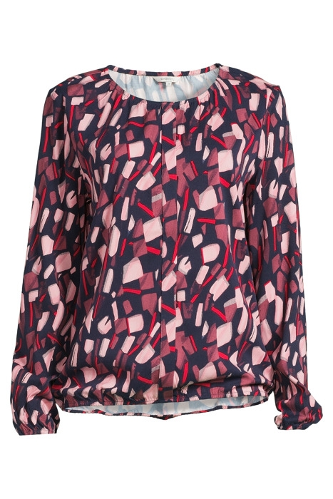 BLOUSE OTHER ON ABSTRACT MOTIFS ON FLOWY VISCOSE STRETCH BOR 6