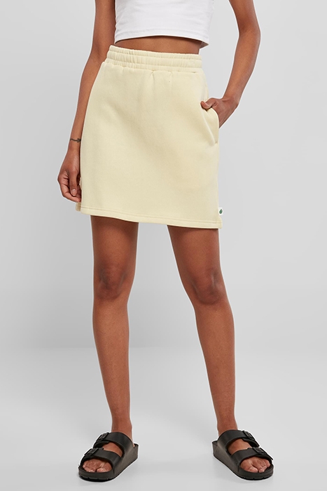 LADIES ORGANIC TERRY MINI SKIRT SOFTYELLOW 2