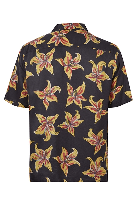 HIBISCUS SS SHIRT JET BLACK 6