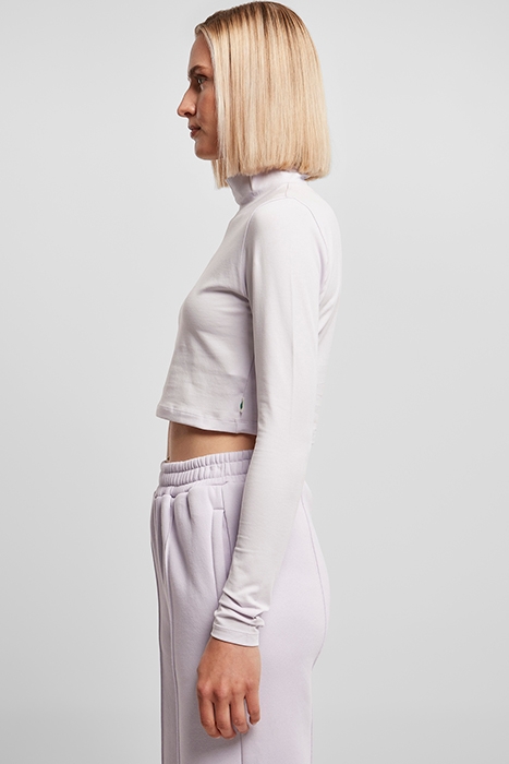 LADIES ORGANIC CROPPED TURTELNECK LONGSLEEVE SOFTLILAC 5