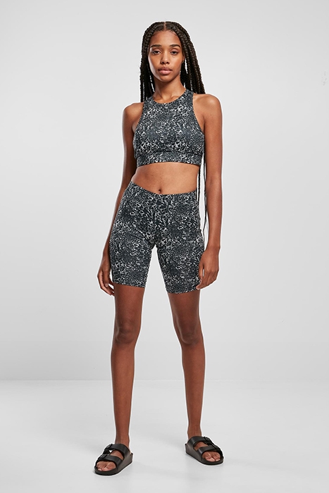 LADIES TIE DYE SPORTS BRA BLACK/WHITE 4