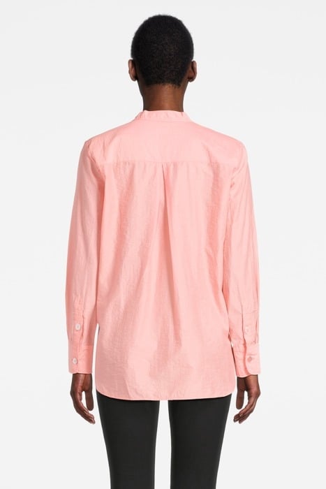 BLOUSE WOVEN LONG SLEEVES ROSETTE/WARM SAND HEATHER 2