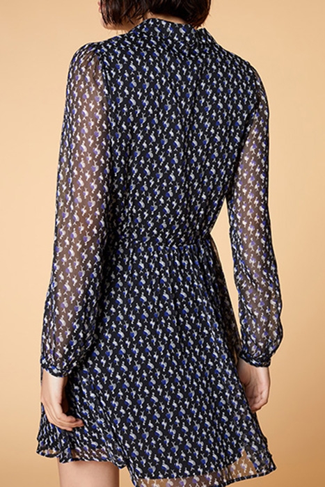 ROLY - BLACK SHIRT DRESS WITH MINIMALIST DANCER PRINT 2