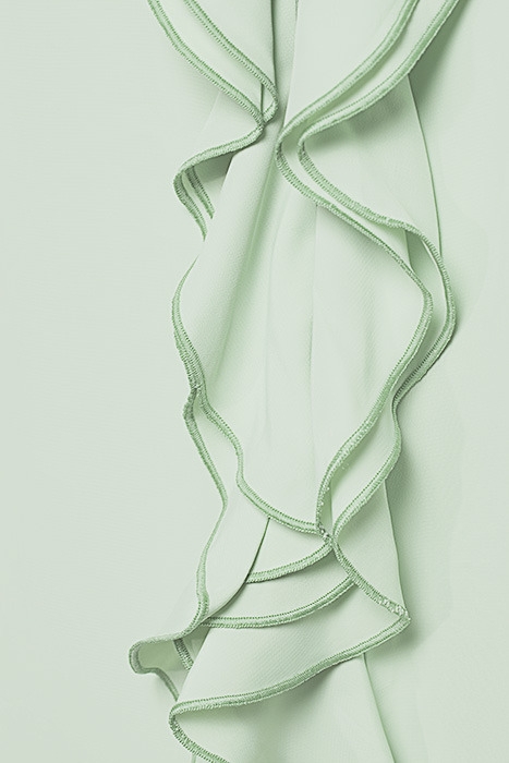 TOP RUFFLES FLUID VISCOSE SOFT SAGE 5