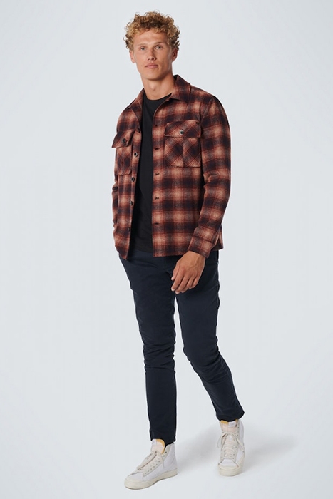 OVERSHIRT BUTTON CLOSURE CHECK WITH WOOL BRANDY 4