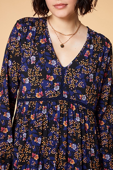 RADJA - 70'S NAVY FLORAL PRINT DRESS 5