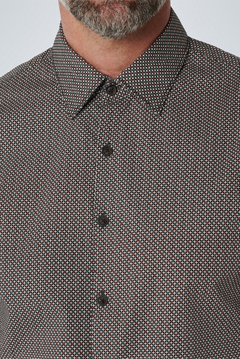 SHIRT STRETCH ALLOVER PRINTED RESPONSIBLE CHOICE PORT WINE 5
