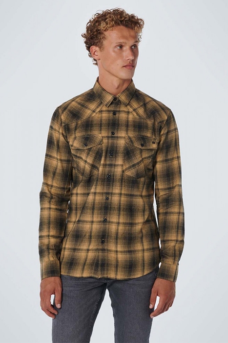 SHIRT BUTTON CLOSURE CHECK RESPONSIBLE CHOICE FUDGE 2