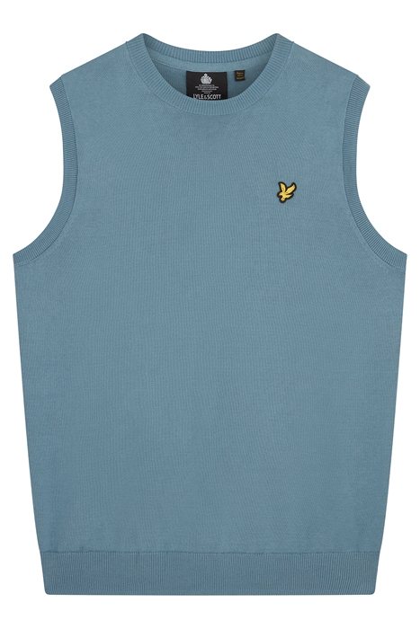 COTTON CREW NECK VEST SKIPTON BLUE 5