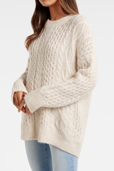 MAGGIE TEXTURE CABLE KNIT JUMPER CREAM 4