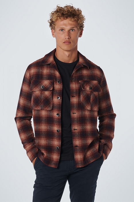 OVERSHIRT BUTTON CLOSURE CHECK WITH WOOL BRANDY 2