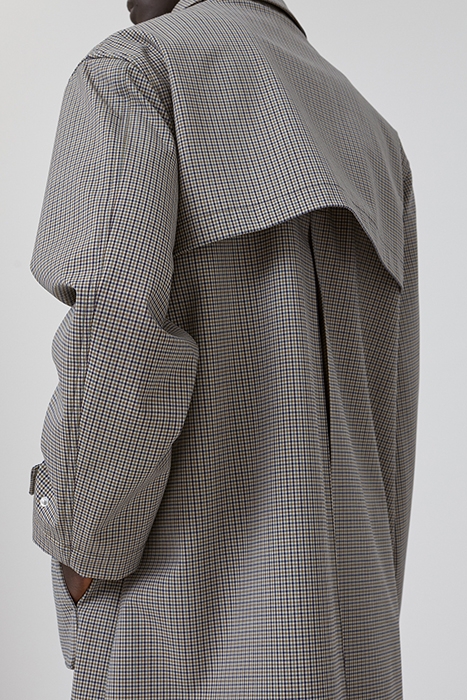 CLOSED MEN CHECKED TECHNICAL COAT JACKETS & COATS GREY OLIVE 3