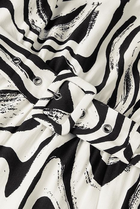 FREDDIE DRESS CREME BRULEE/BLACK 6