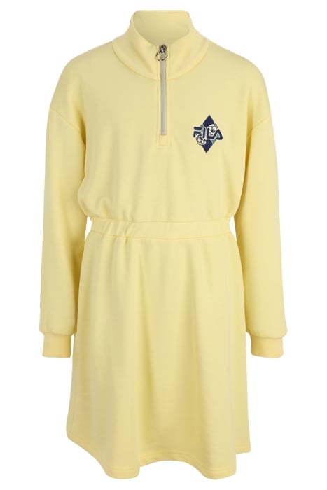 TANN HALF-ZIP SWEAT DRESS PALE BANANA 1