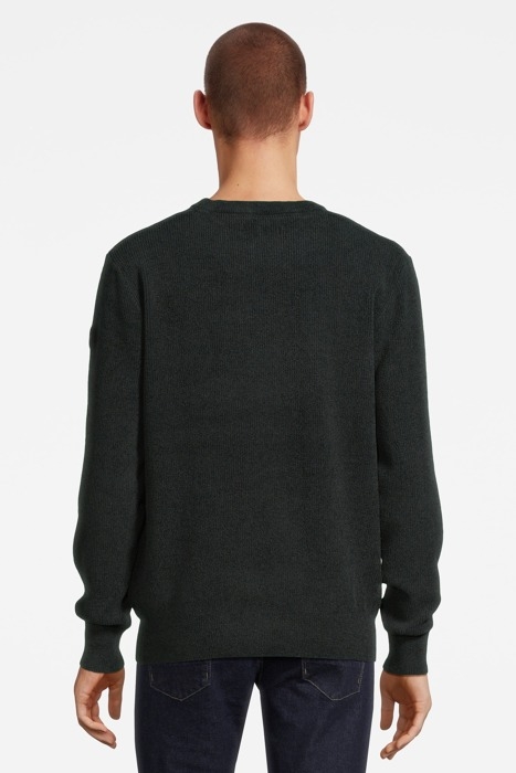 PULLOVER CREWNECK RIBKNIT SUPER SOFT GREENISH BLACK 2