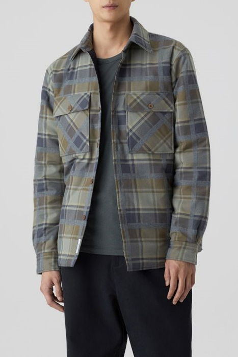 CLOSED MEN PADDED WORKWEAR SHIRT SHIRTS BROWN KHAKI 1