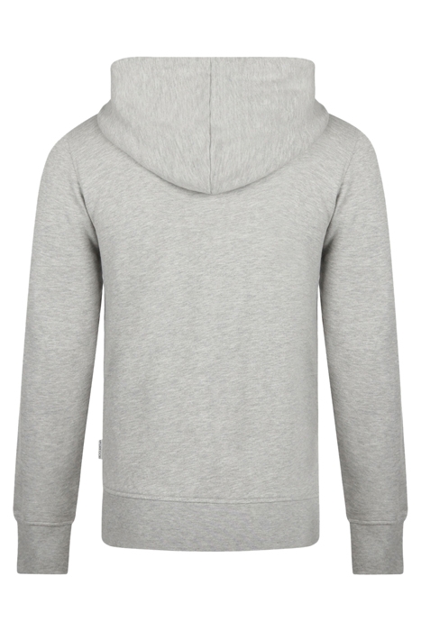 ESSENTIAL HOODED ZIP THRU MEDIUM GREY MELANGE 2