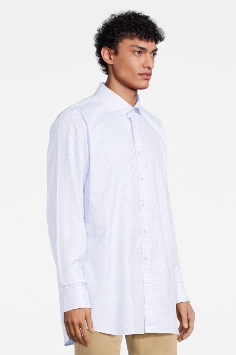 Light Blue Checked Extra Slim Fit Shirt 4