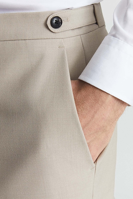 FINE-WOOL SUIT PANTS BISCUIT 4