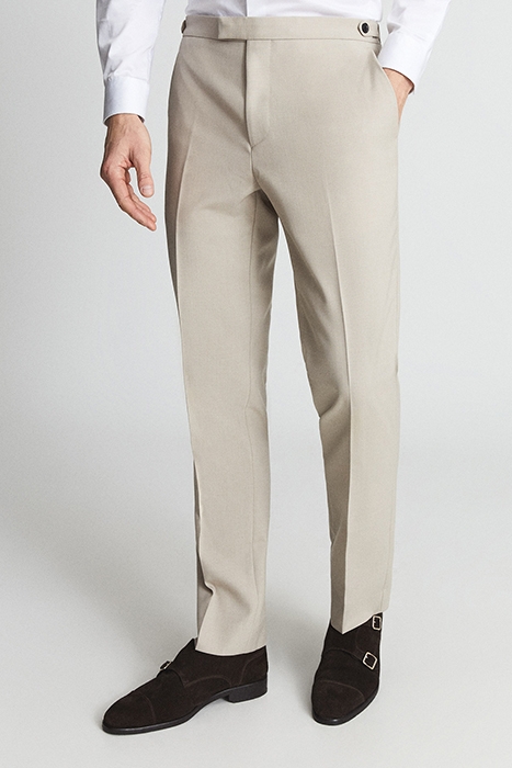 FINE-WOOL SUIT PANTS BISCUIT 1