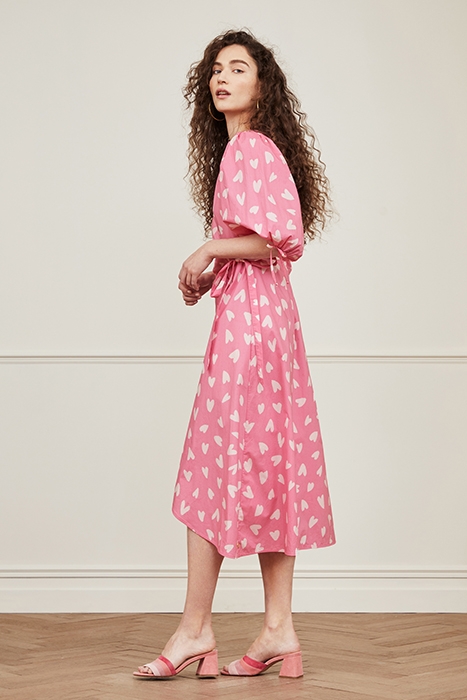 CHARLIE DRESS PINK BERET/CREAM WHI 4