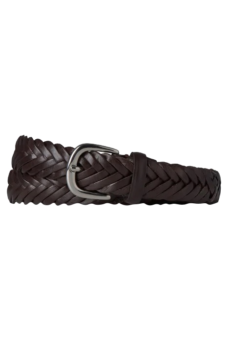 DARK BROWN BRAIDED BELT 1