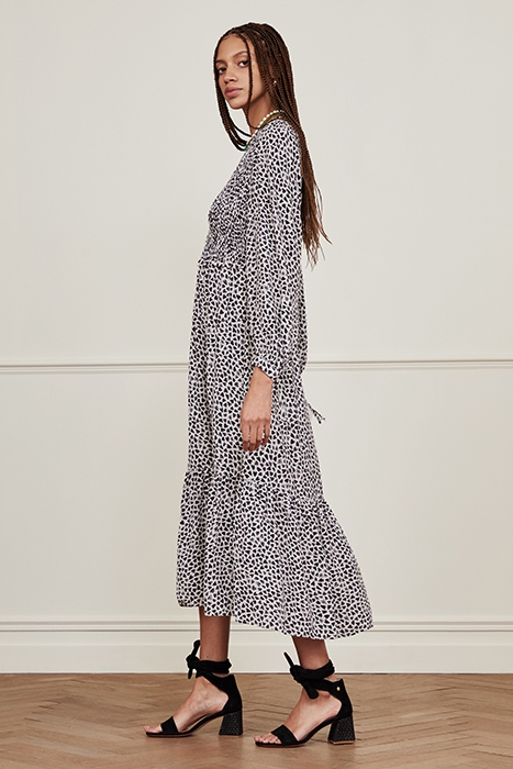 CORALINE DRESS CREAM WHITE/BLACK 4