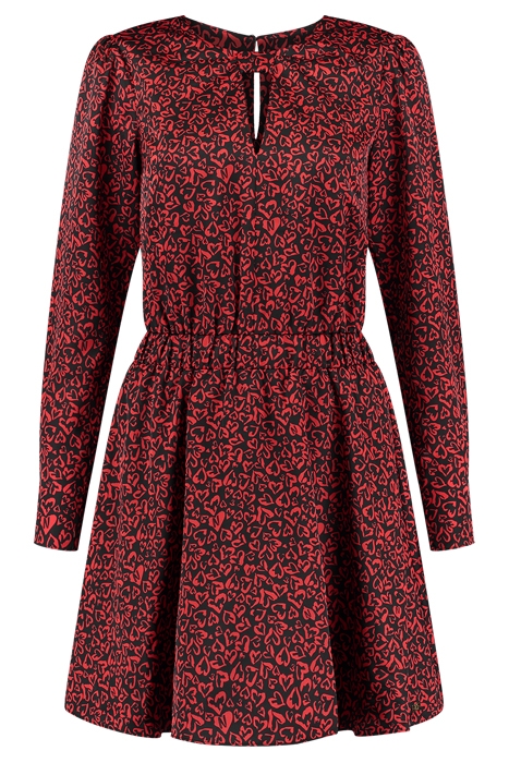 KASANDRA DRESS BLACK/LIPSTICK 1