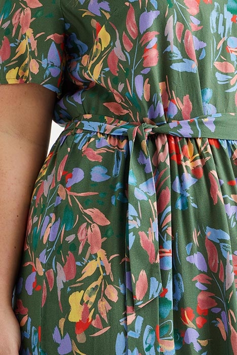 DRESS MID LENGTH DARK GREEN 6