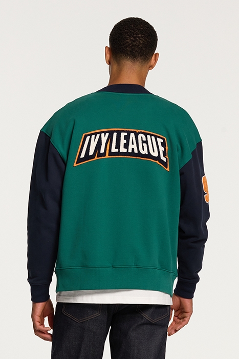 MEN VARSITY JACKET IVY LEAGUE BOTTLE GREEN 3