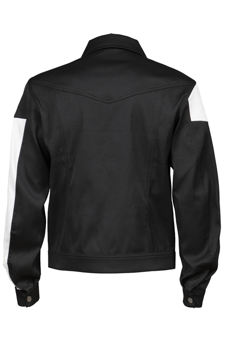 UNISEX DENIM JACKET BLACK WHITE 6