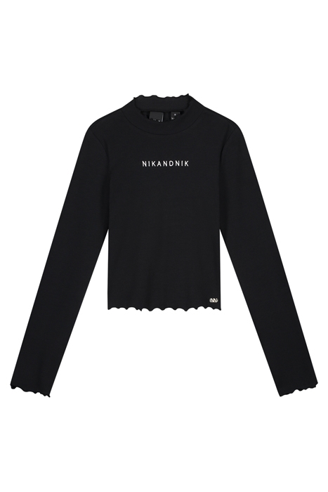 RIB TOP TURTLE LS CROPPED BLACK 1