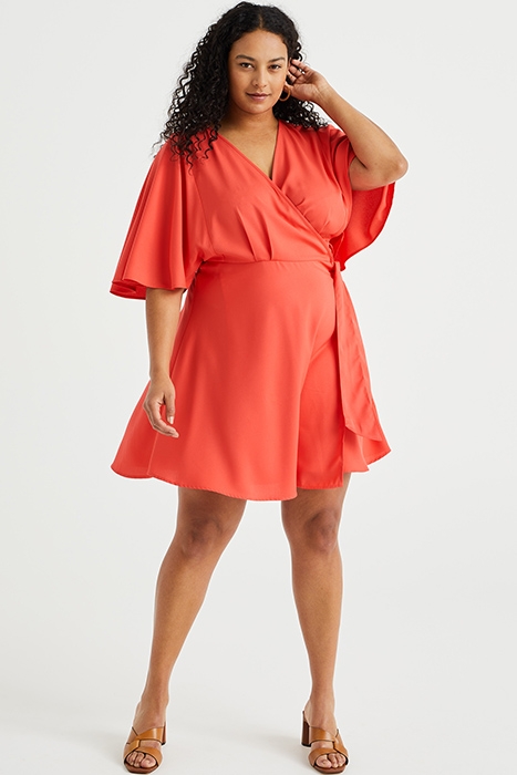 DRESS SHORT BRIGHT RED 2