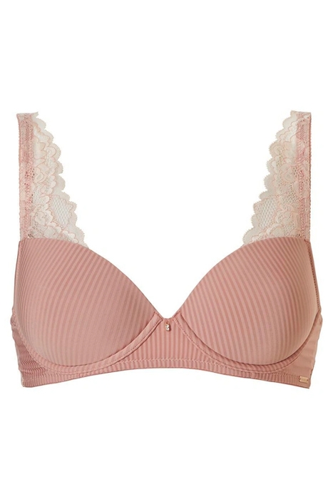 CO BRA TSHIRT DONNA STRIPE LACE BLUSH 1