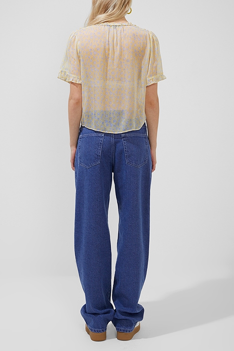 DORIA CRINKLE RUFFLE FRONT TOP GOLDEN GLAZE MULTI 2