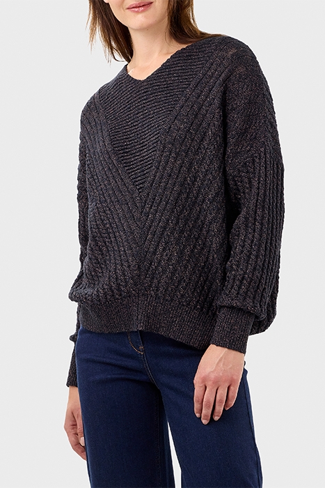 KNIT SWEATER ALMOST BLACK 1