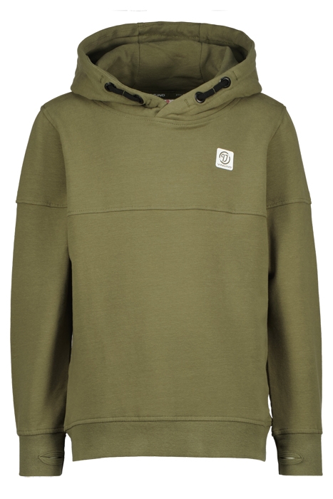 HOODY-BASIC-LOGO ARMY GREEN 1