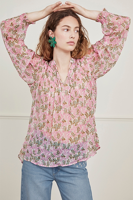 HANNI TOP WARM WHITE/PURPLE PR 1