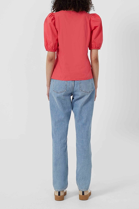 ARMINA ORGNC POPLIN PUFFSLV TP HIBISCUS 2