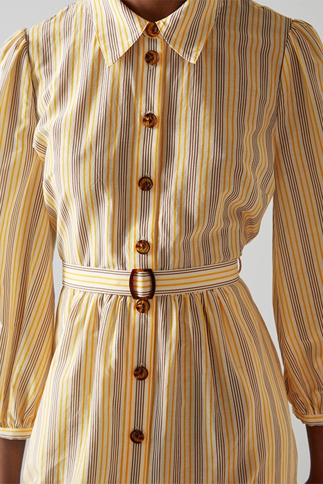 AARONS SHIRT DRESS CREAM/YELLOW 4