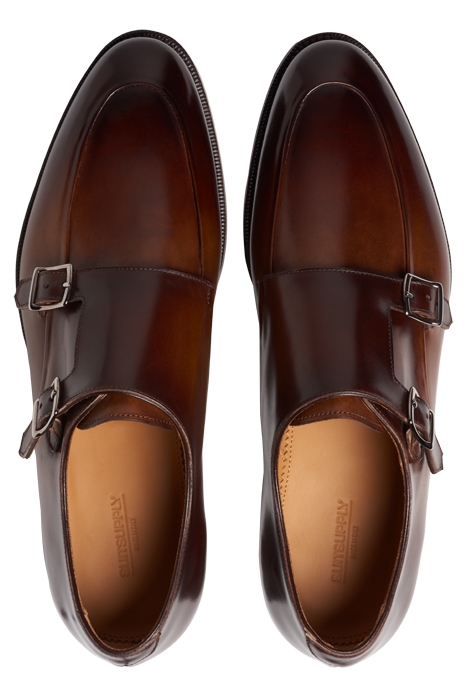 BROWN DOUBLE MONK STRAP BROWN 7