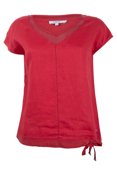 T-SHIRT WITH MESH DETAILS RUBY BLUSH 1
