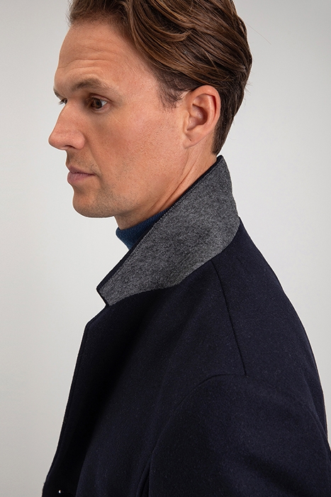 SOLID WOOL COAT NAVY 4