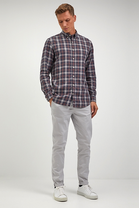 BIG CHECK SHIRT DARK GREY MELANGE 1